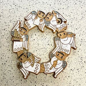 St. Andrews Abbey Handmade Ceramic Angel Wreath